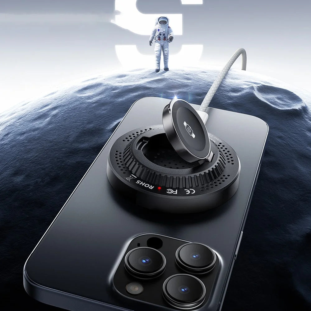 ESSAGER 2-in-1 Magnetic Wireless Charger 15W Fast Charging Slim Design with Magnetic Disc - 3