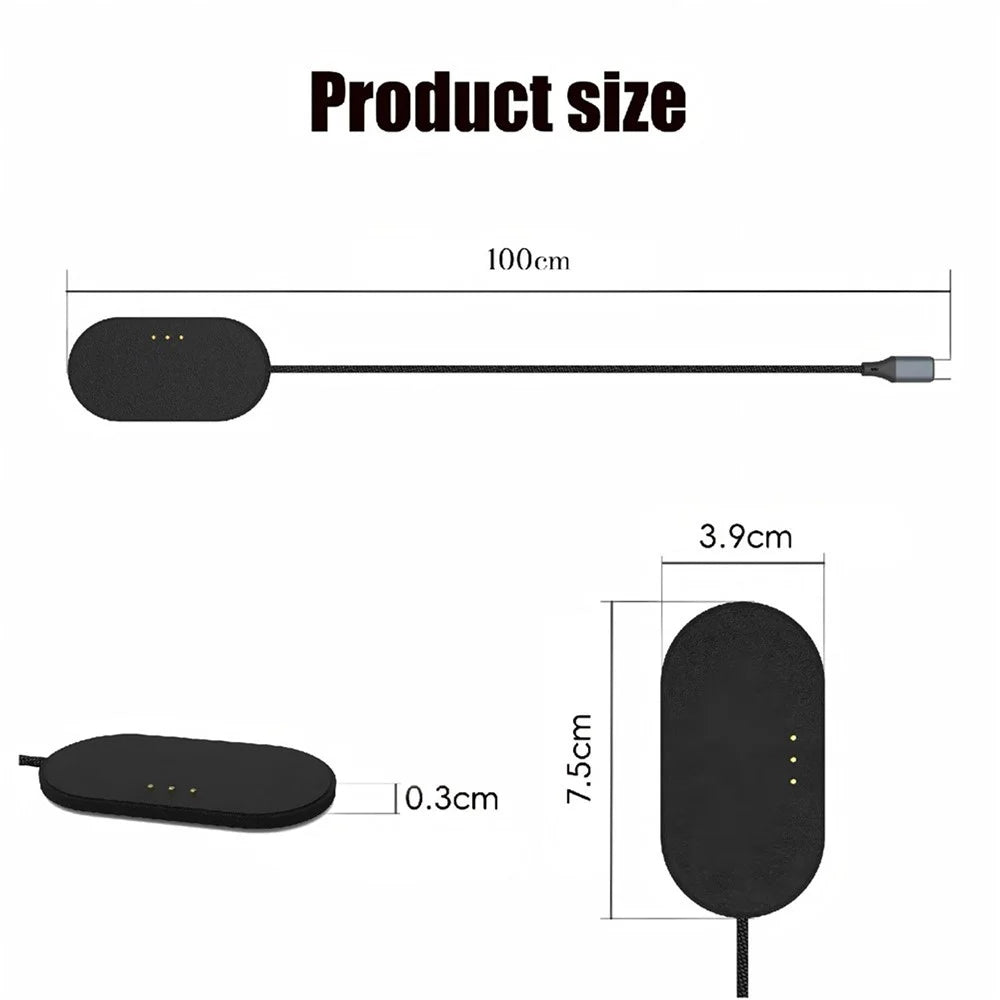 U27-13m For iPad Pro 13 (2025) / (2024) PD 35W Fast Charging Pad Ultra Thin Leather Surface Magnetic Wireless Charger - Black - 5