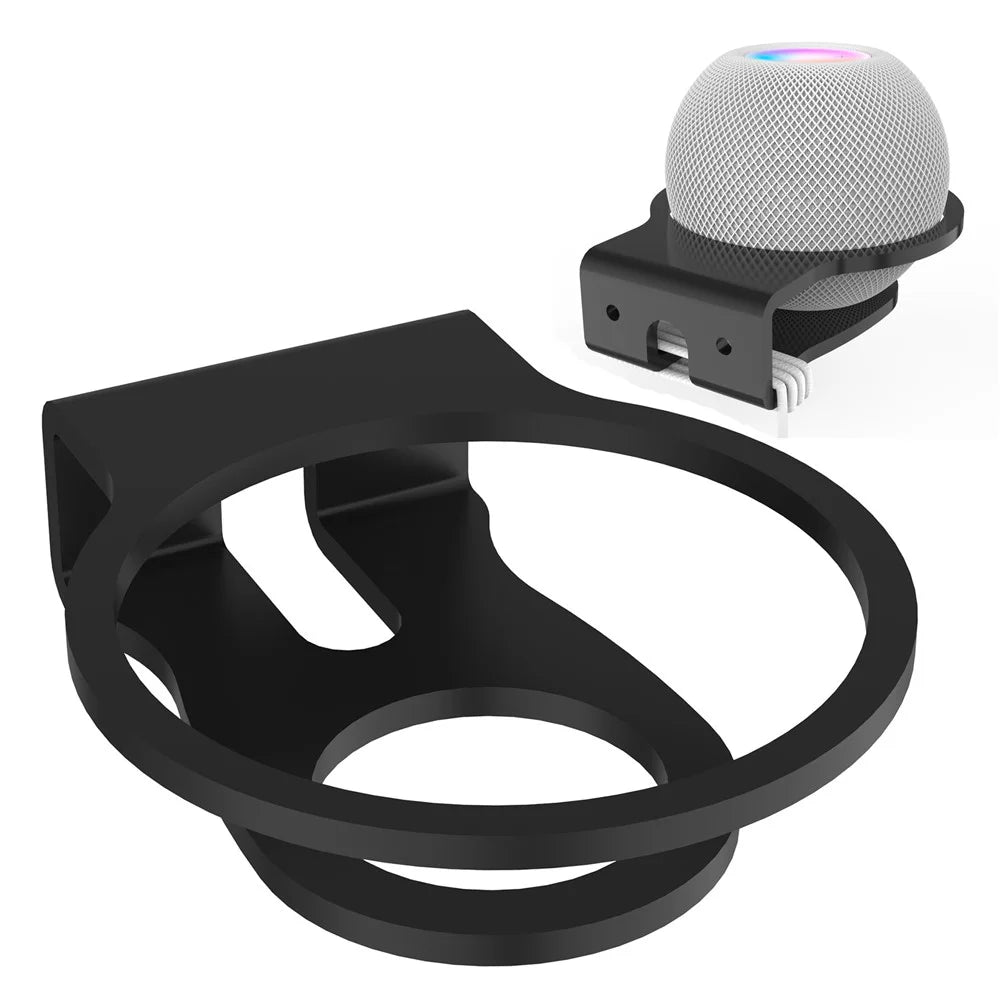 Smart Speaker Wall Mount Holder Bracket for Apple HomePod Mini - Black - 1