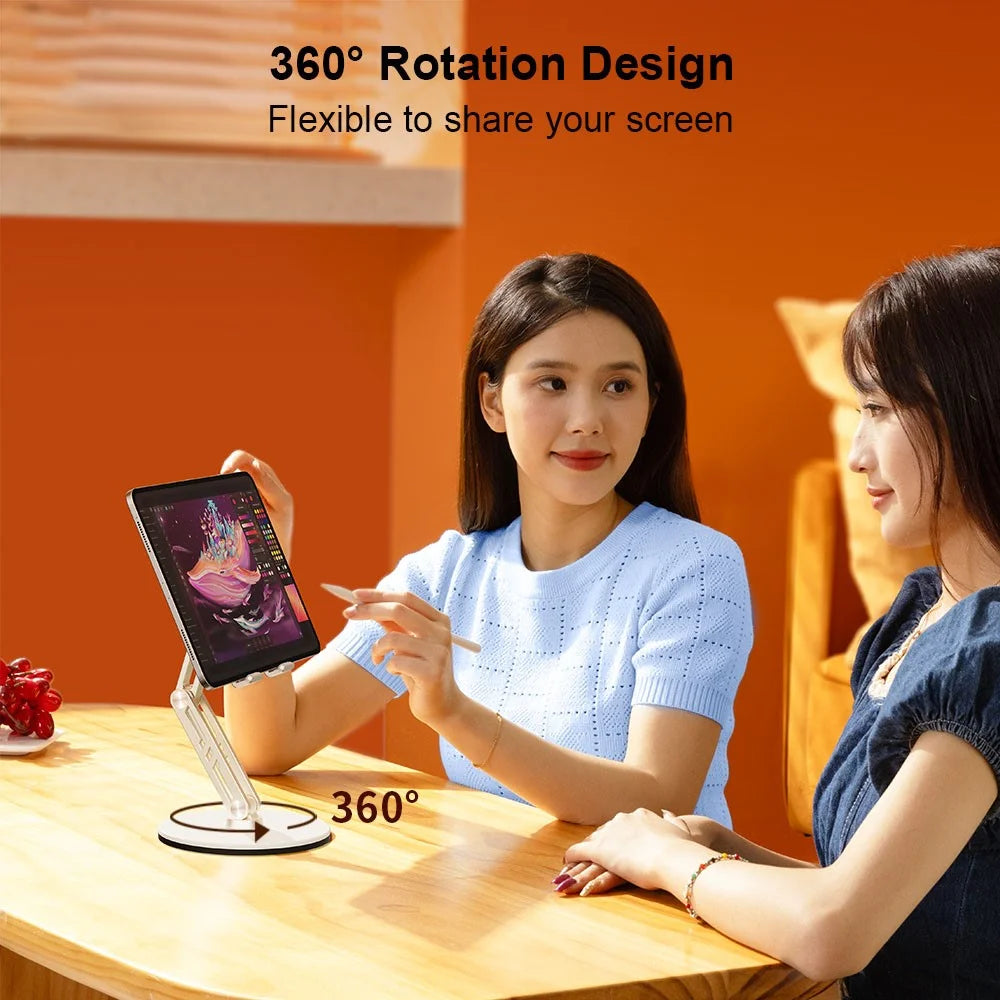 XUNDD XDHO-034 Rotation Tablet Stand Holder Desktop Mount Display Holder - Silver - 4