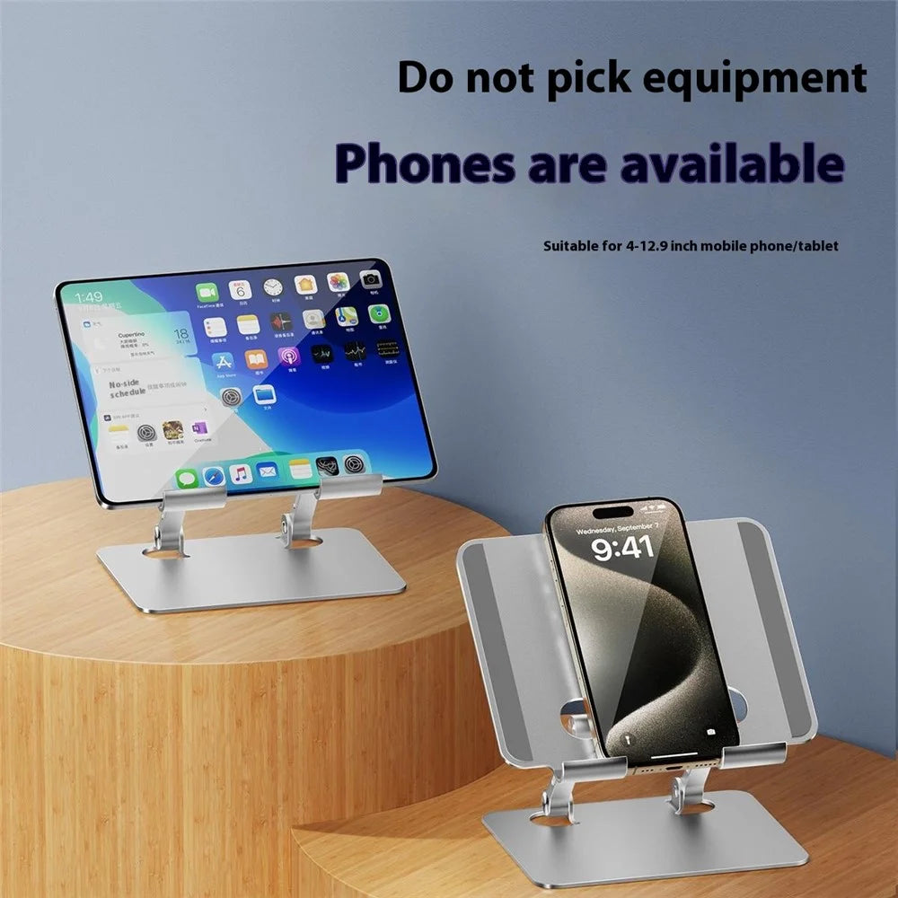 XWJ-2068 Aluminum Alloy Foldable Phone Bracket Heat Dissipation Tablet Stand - Black - 2