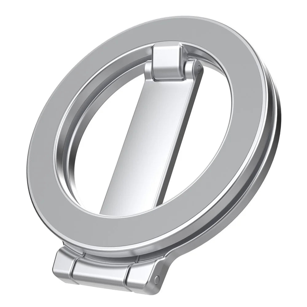 Alloy Folding Phone Holder Magnetic Car Desktop Phone Bracket With Iron Pad - Silver - 2