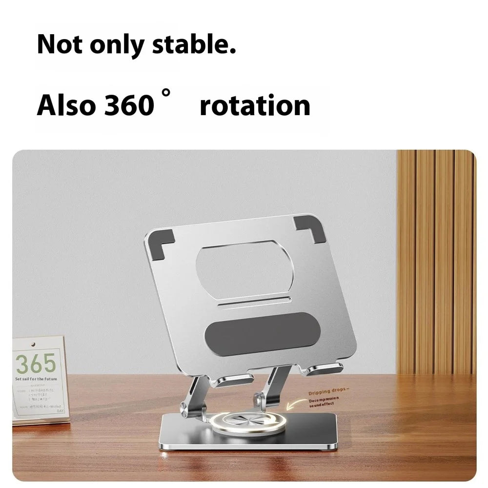 P2069 360 Degree Rotating Desktop Stand for Mobile Phone Tablet Heat Dissipation Aluminum Alloy Bracket - Silver - 4