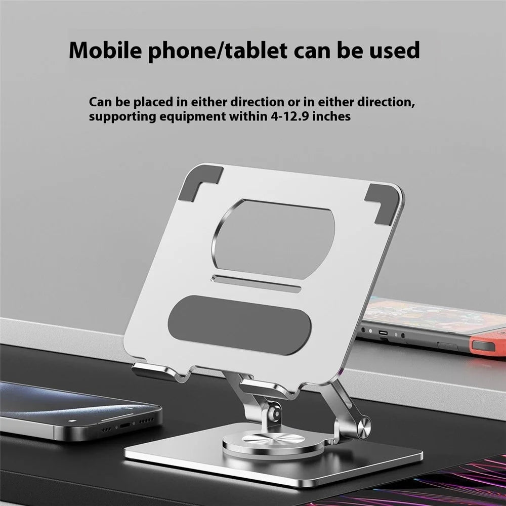 P2069 360 Degree Rotating Desktop Stand for Mobile Phone Tablet Heat Dissipation Aluminum Alloy Bracket - Silver - 6