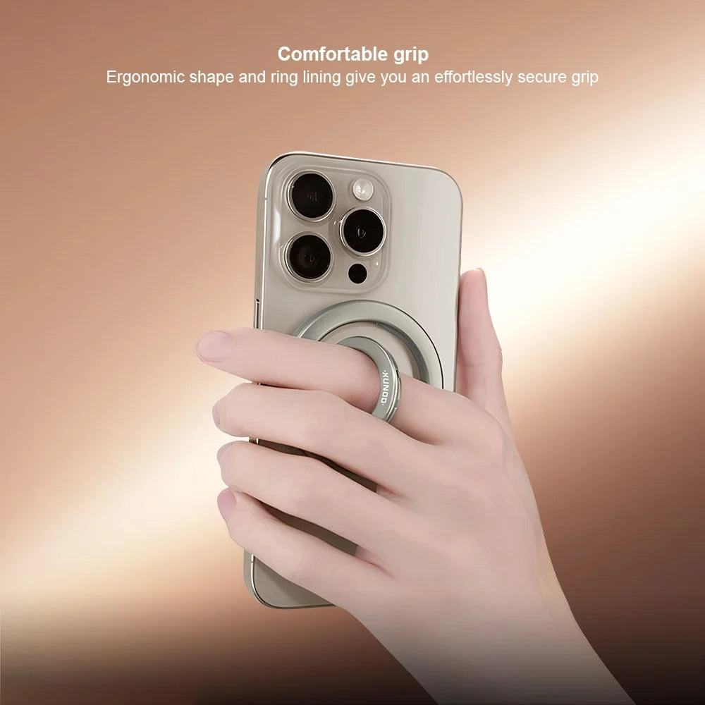 XUNDD XDHO-060 Magnetic Phone Ring Holder Portable Ring Grip Stand Adjustable Kickstand - Silver - 3