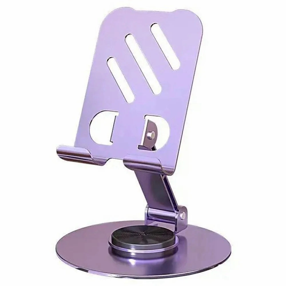 002 Metal Hollow Cooling Stand Rotatable Folding Cell Phone Lazy Bracket for Live Streaming - 1