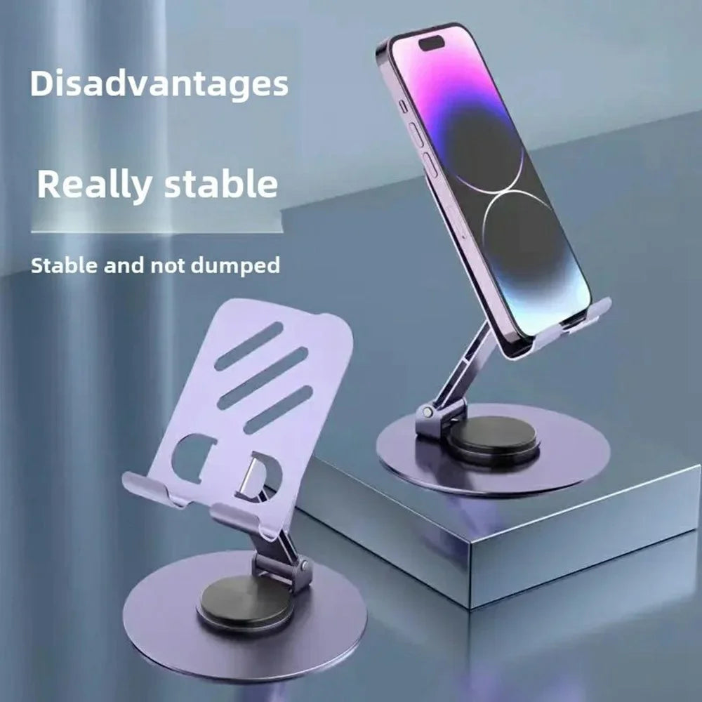002 Metal Hollow Cooling Stand Rotatable Folding Cell Phone Lazy Bracket for Live Streaming - 2