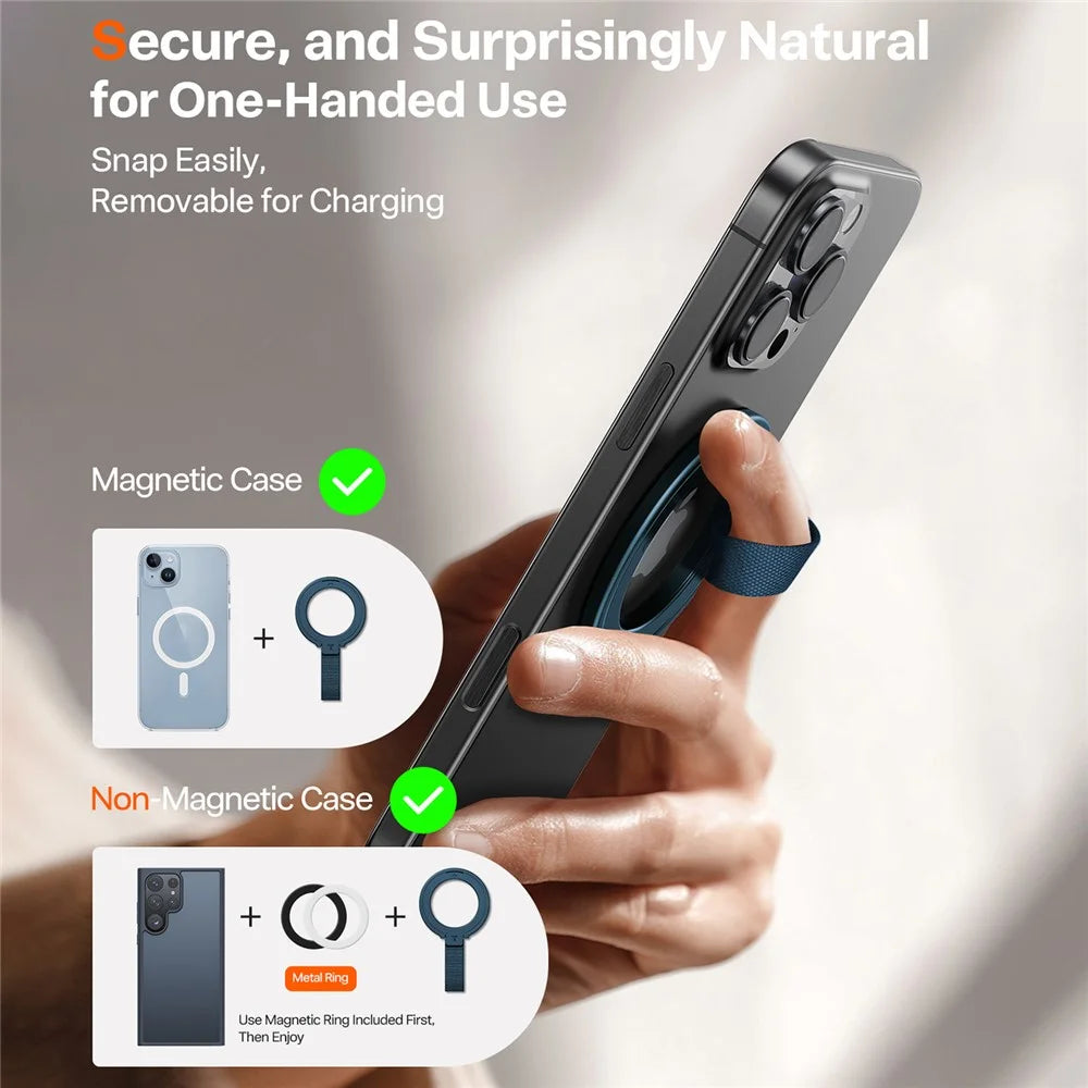 TORRAS Ostand Ring Phone Grip Holder 360° Rotation Kickstand with Metal Ring - Blue - 7
