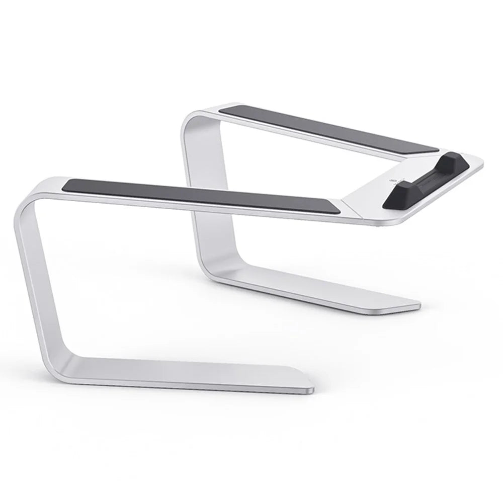 BONERUY P49 Desktop 11-15 Inch Notebook Computer Stand Portable Aluminum Alloy Fast Heat Dissipation Laptop Riser Holder - Silver - 1