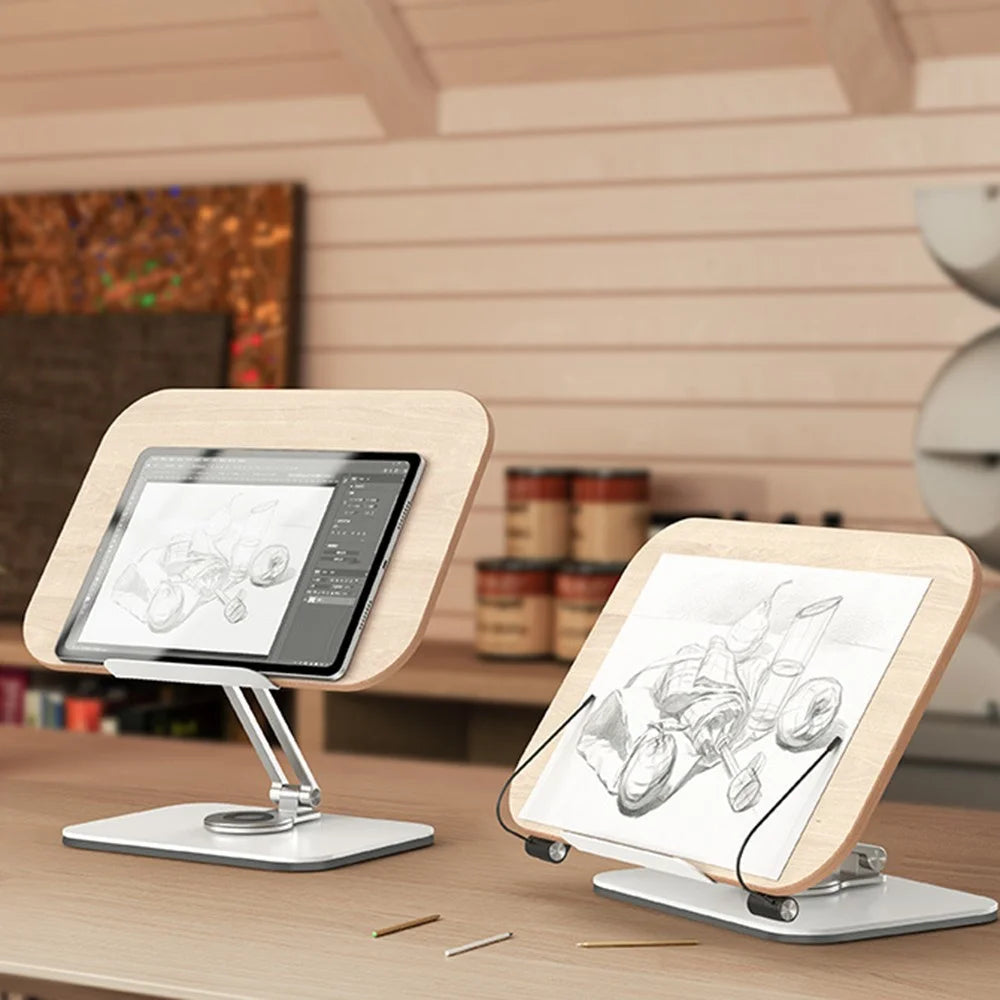 BONERUY R04 Desktop Rotatable Textbook Recipe Tablet Holder Stand Book Reading Bracket - 7