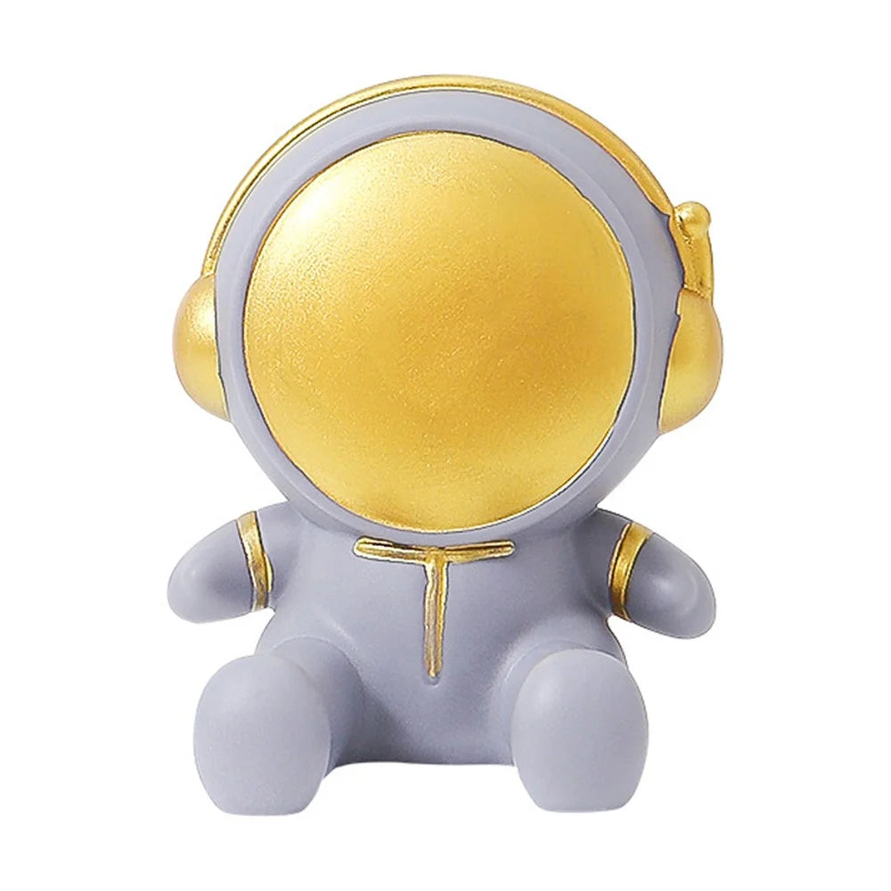 Creative Cartoon Astronaut Mobile Phone Holder Desktop Cellphone Bracket Stand Home Decor - Grey - 1