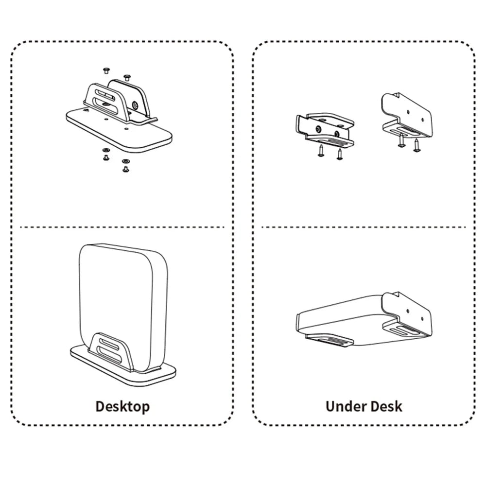 TXESIGN For Mac Mini Holder Stand Organizer Dock Vertical Stand Anti-Slip Desktop Computer Holder - 7