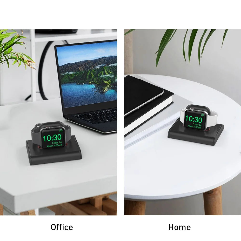 AHASTYLE PT117-1 For Apple Watch Charger Holder Charging Stand Smartwatch Charging Base - Black - 2