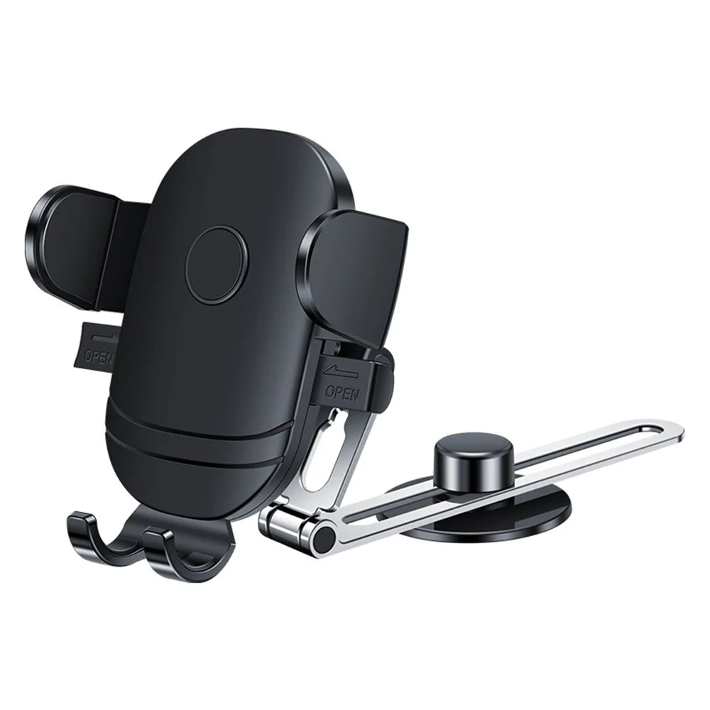 F17 Car Dashboard Screen Mount Phone Holder Stand Adhesive Rotatable Cellphone Bracket - Silver - 1