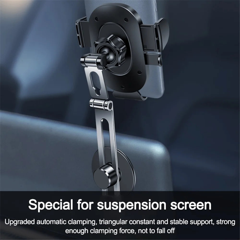 F17 Car Dashboard Screen Mount Phone Holder Stand Adhesive Rotatable Cellphone Bracket - Silver - 5