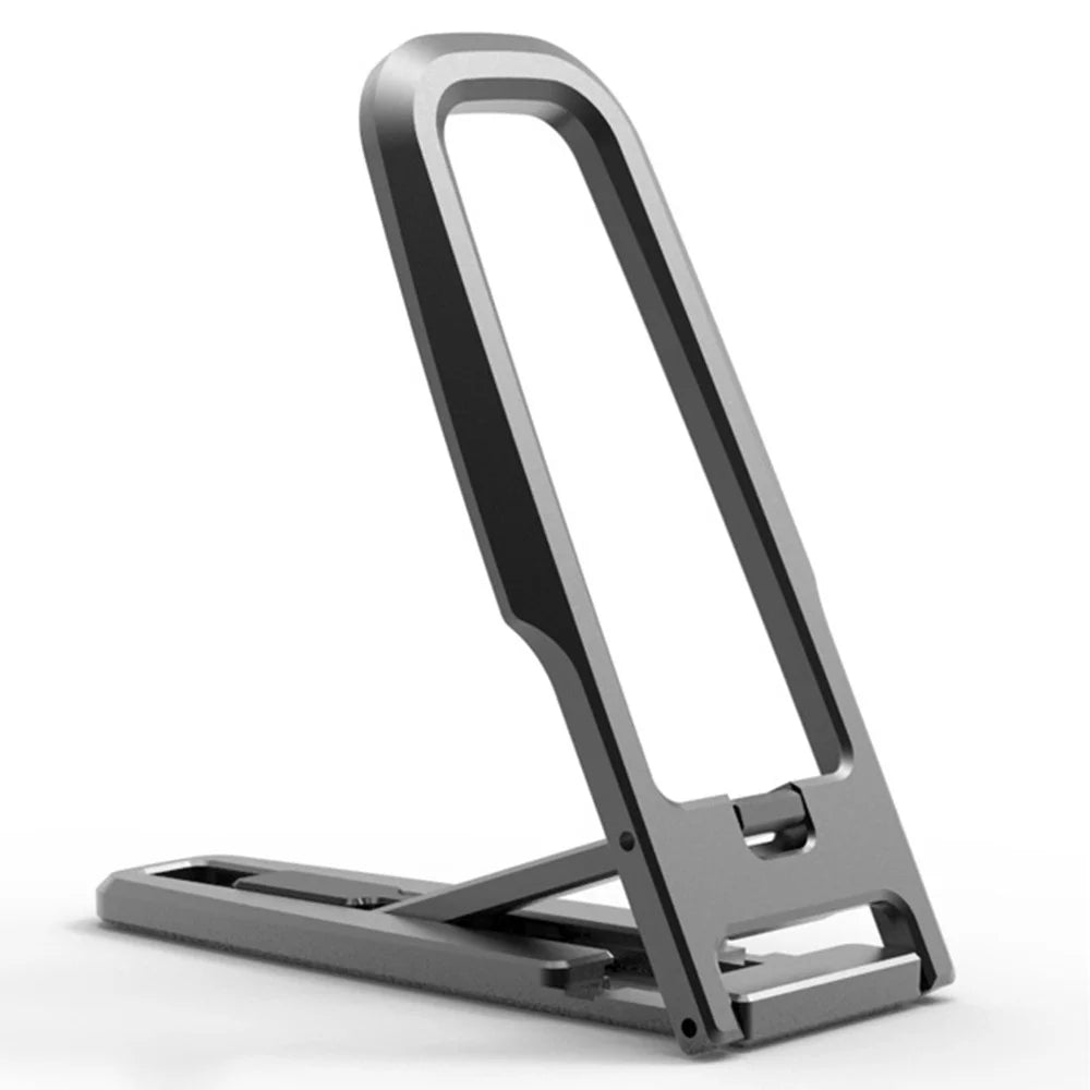 Aluminum Alloy Adhesive Bracket Cellphone Stand Folding Kickstand Mobile Phone Support - Black - 1