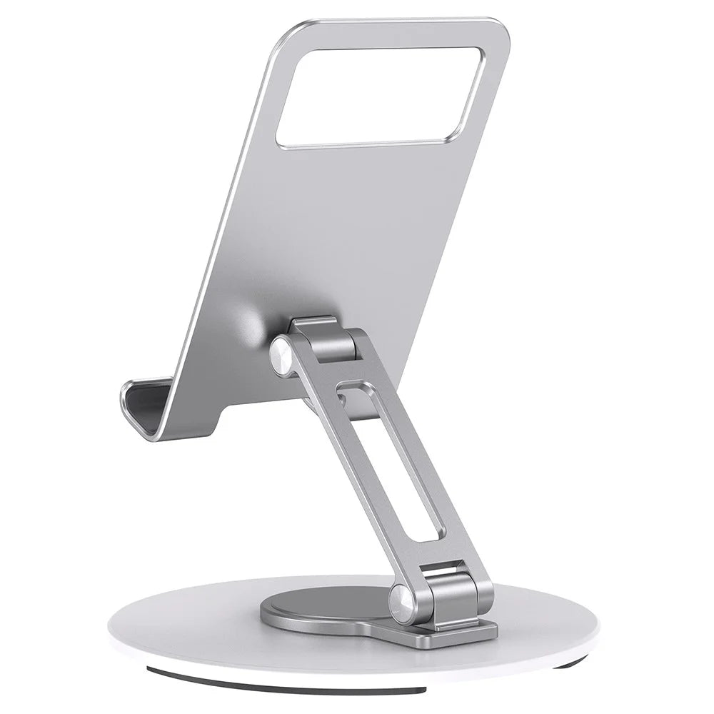 BONERUY L60 Cell Phone Stand 360-degree Rotating Tablet Phone Dock Aluminum Alloy Desktop Holder - Silver - 2