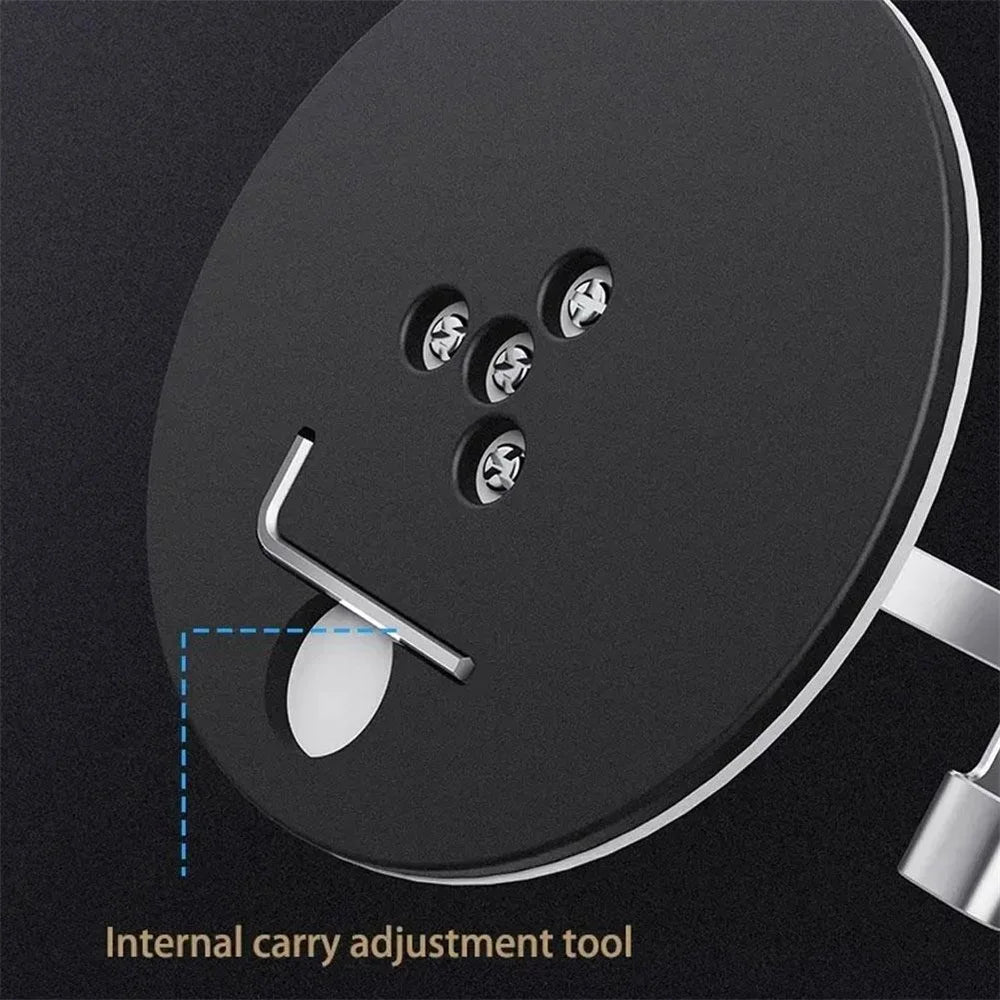BONERUY L06X Cell Phone Stand Aluminum Alloy Tablet Cradle Desktop Dock 360 Degree Rotating Foldable Phone Holder - Dark Grey - 4