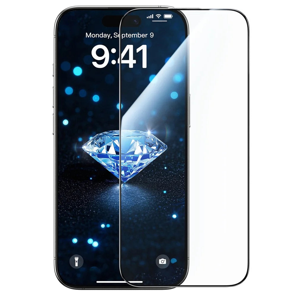 JOYROOM JR-MQS0567 For iPhone 17 Screen Protector Silk Printing 2.5D High Aluminium-Silicon Glass Clear Film - 1