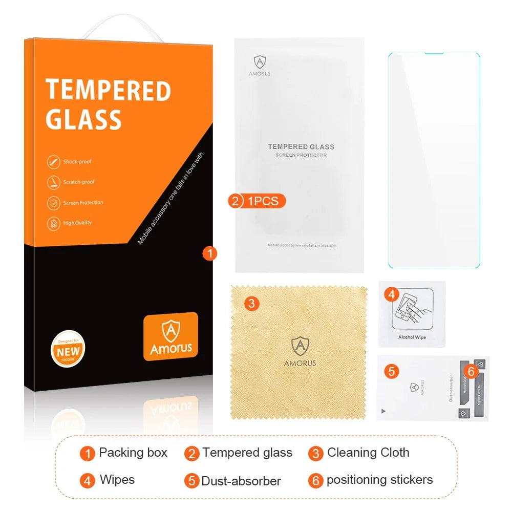 AMORUS High Aluminum-silicon Glass Film for Sony Xperia 1 III 5G, 2.5D Arc Edge Explosion-proof Screen Protector - 7