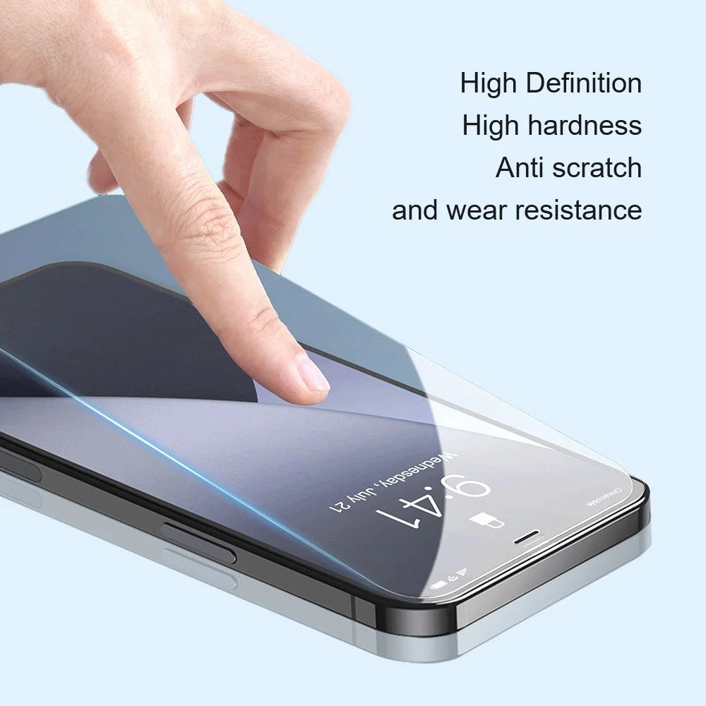AMORUS For iPhone 14 Plus 6.7 inch 9H Hardness 2.5D Arc Phone Screen Protector Anti-explosion High Aluminum-silicon Glass Phone Protective Film - 5