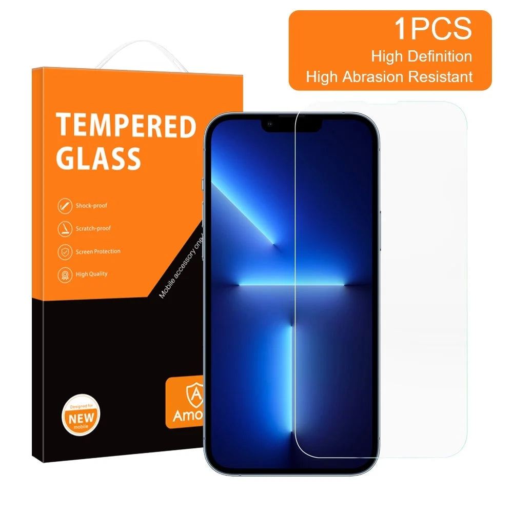 AMORUS For iPhone 13 Pro Max / 14 Plus 2.5D Screen Protector Anti-abrasion HD Clear High Aluminum-silicon Glass Film - 2