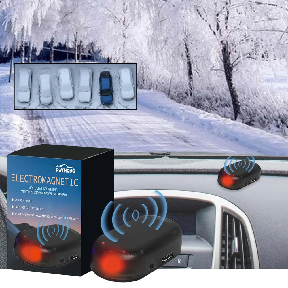 RAYHONG Car Windshield Deicer Electromagnetic Anti-freeze Device Portable Ice Snow Removal Tool - 2