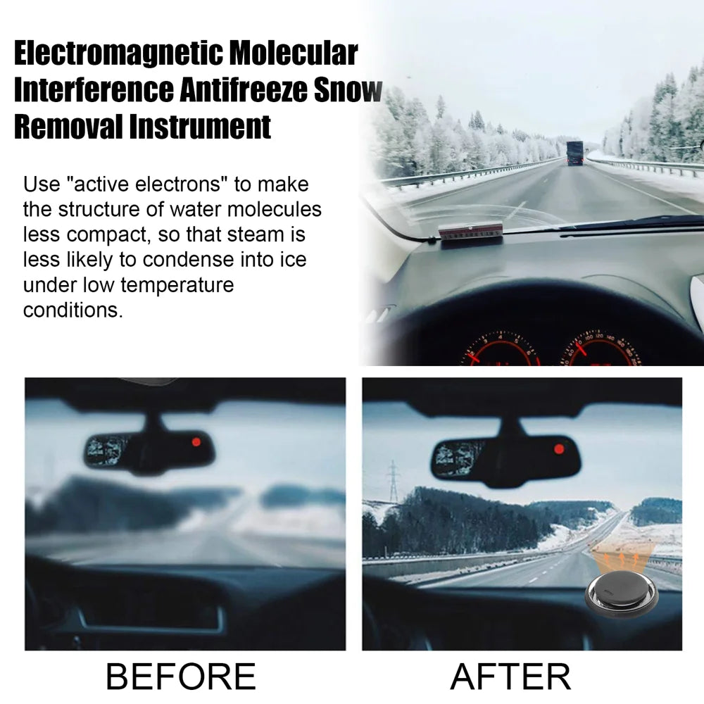 RAYHONG 7.4 x 7.4cm Portable Car Windshield Ice Snow Removal Tool Winter Auto Electromagnetic Anti-freeze Device - 1Pcs - 3