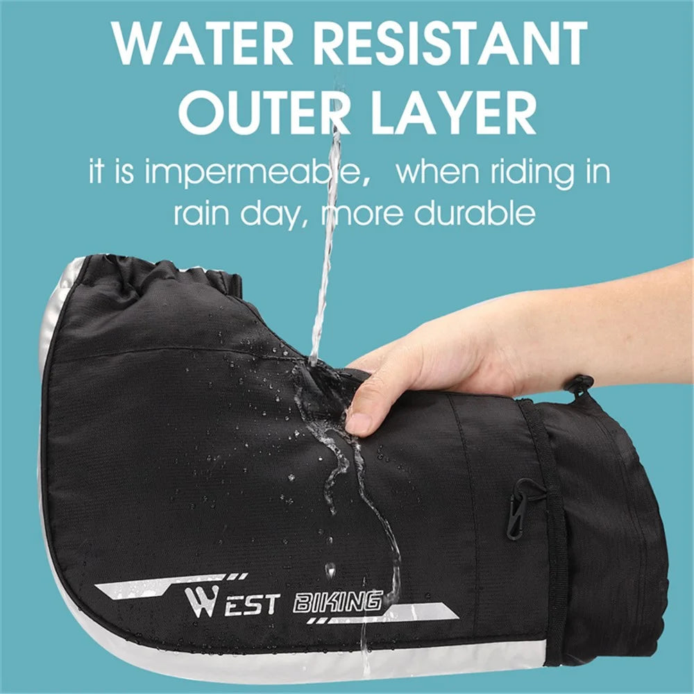 WEST BIKING YP0211232 1 Pair Bicycle E-bike Handlebar Gloves Winter Cycling Windproof Warm Mittens Hand Cover - 5