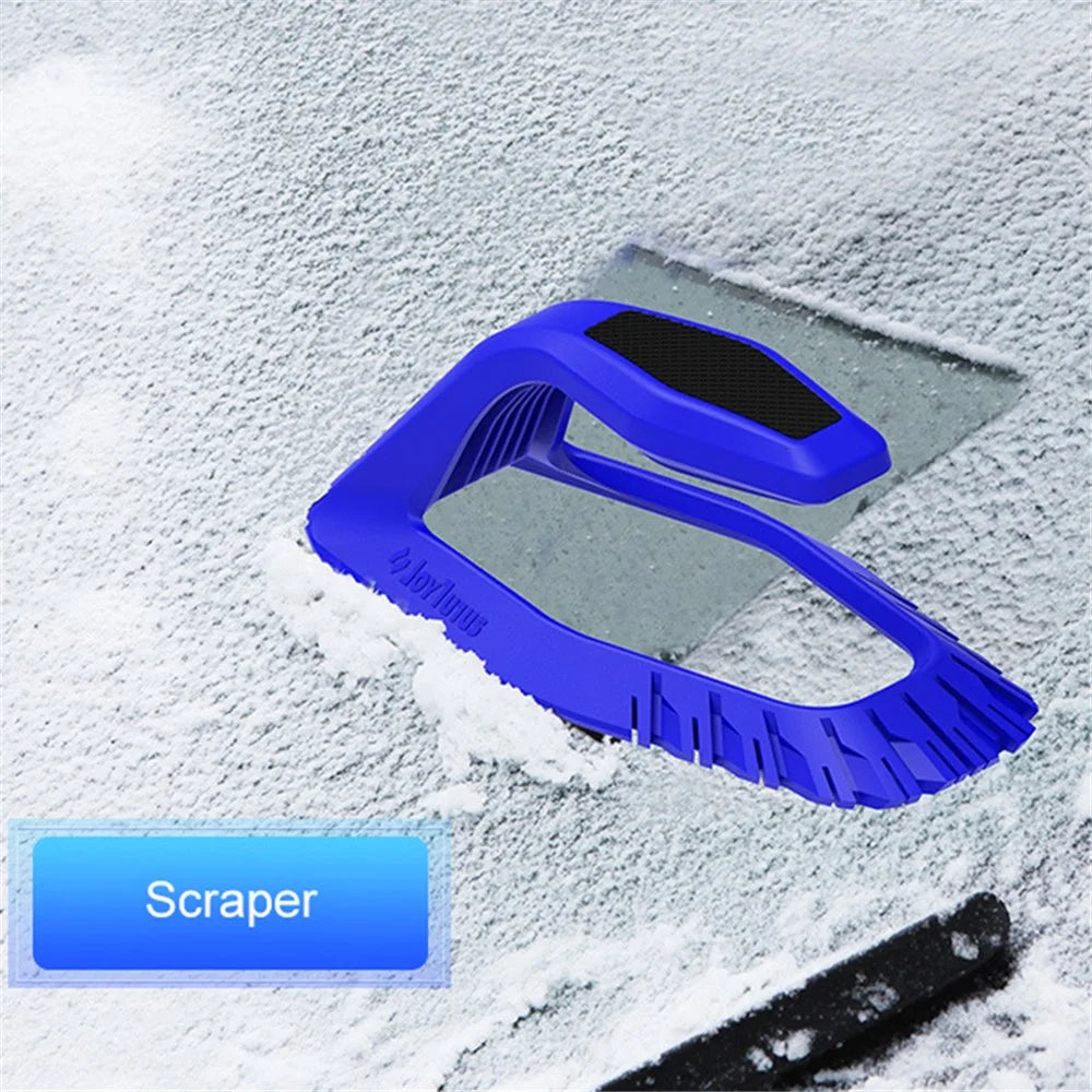 JOYTUTUS 4-in-1 Car Ice Scraper Windshield Ice Breaker Quick Clean Glass Brush Snow Remover - 7