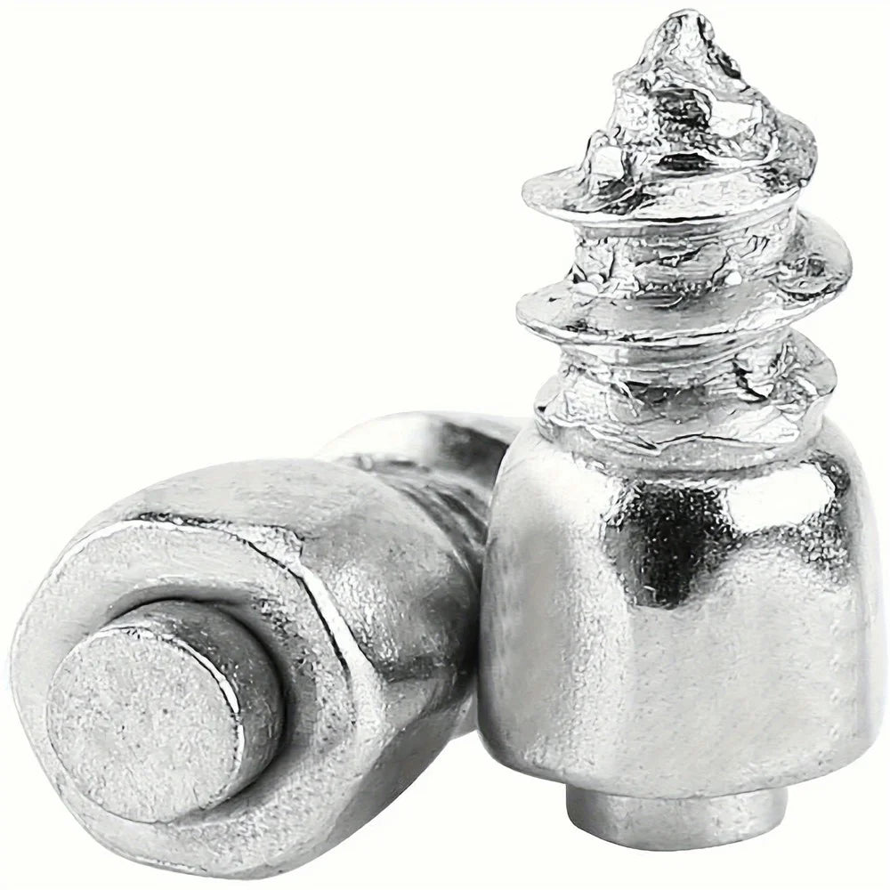200Pcs 12 x 4mm Screw in Tire Studs Wheel Tyre Studs for Car Truck Motorcycle Bicycle Boot Tire Spikes - Silver - 2
