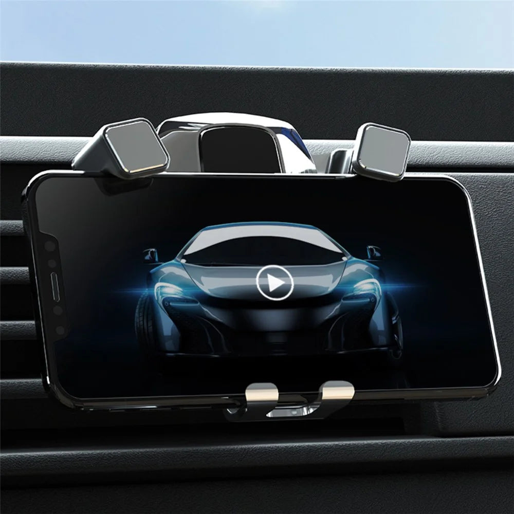 Universal Rotatable Gravity Triangle Car Air Outlet Phone Holder Bracket - Black - 5
