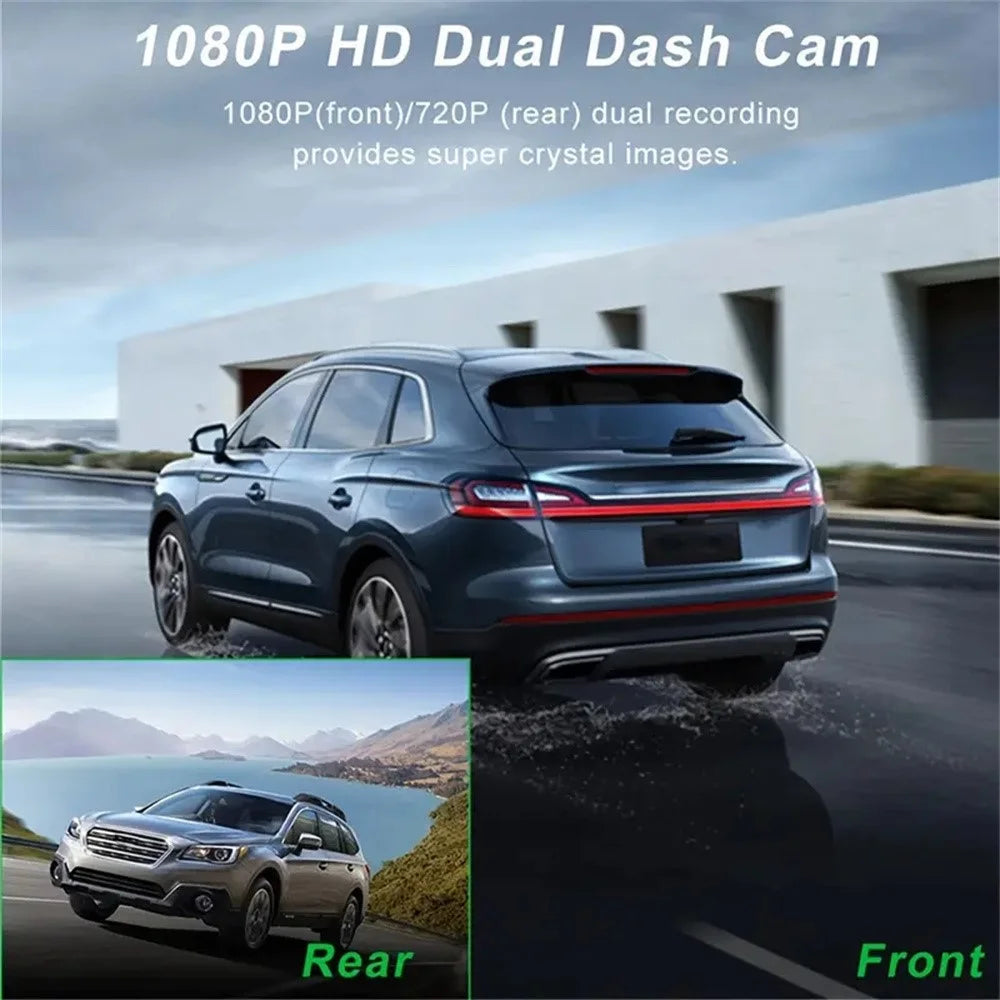 A18 WiFi Dash Cam Front and Rear Inside Dual Camera Car DVR with Night Vision Parking Mode - 3