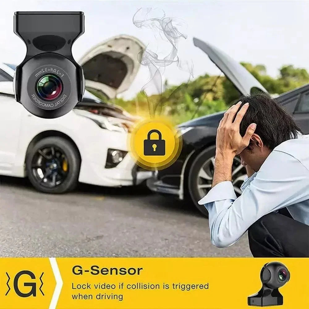 170 Degree Wide Angle 1080P HD WiFi Dash Cam Night Vision G Sensor Car DVR Camera - 5