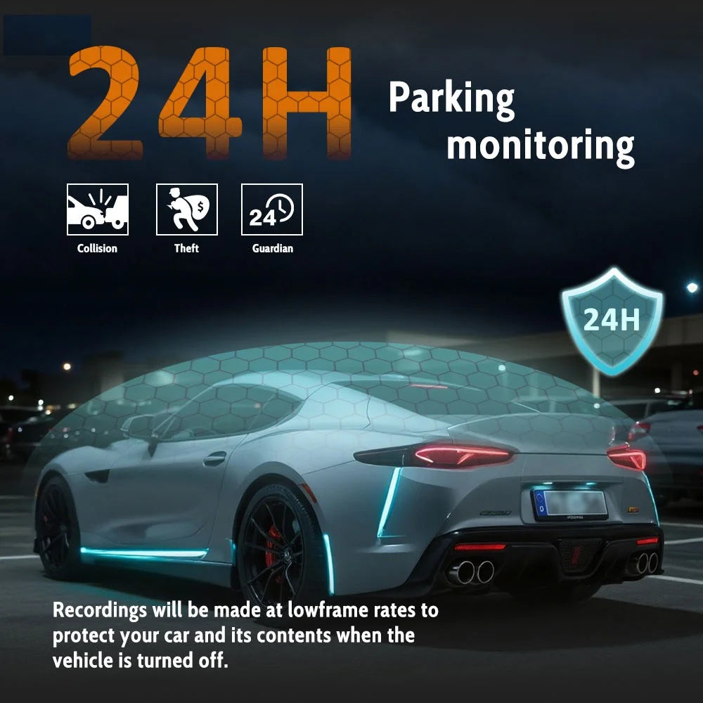 4K UHD Front and 2.5K Rear Dual Recording WiFi GPS Dashcam Built In ADAS for Car Truck SUV - 7