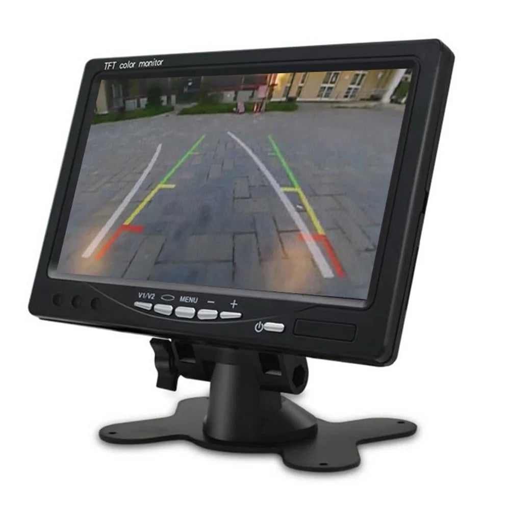 7-Inch Car Rearview Monitor Rear View Camera Parking and Reverse Backup Camera, Dual Aerial Input with Trigger - 1