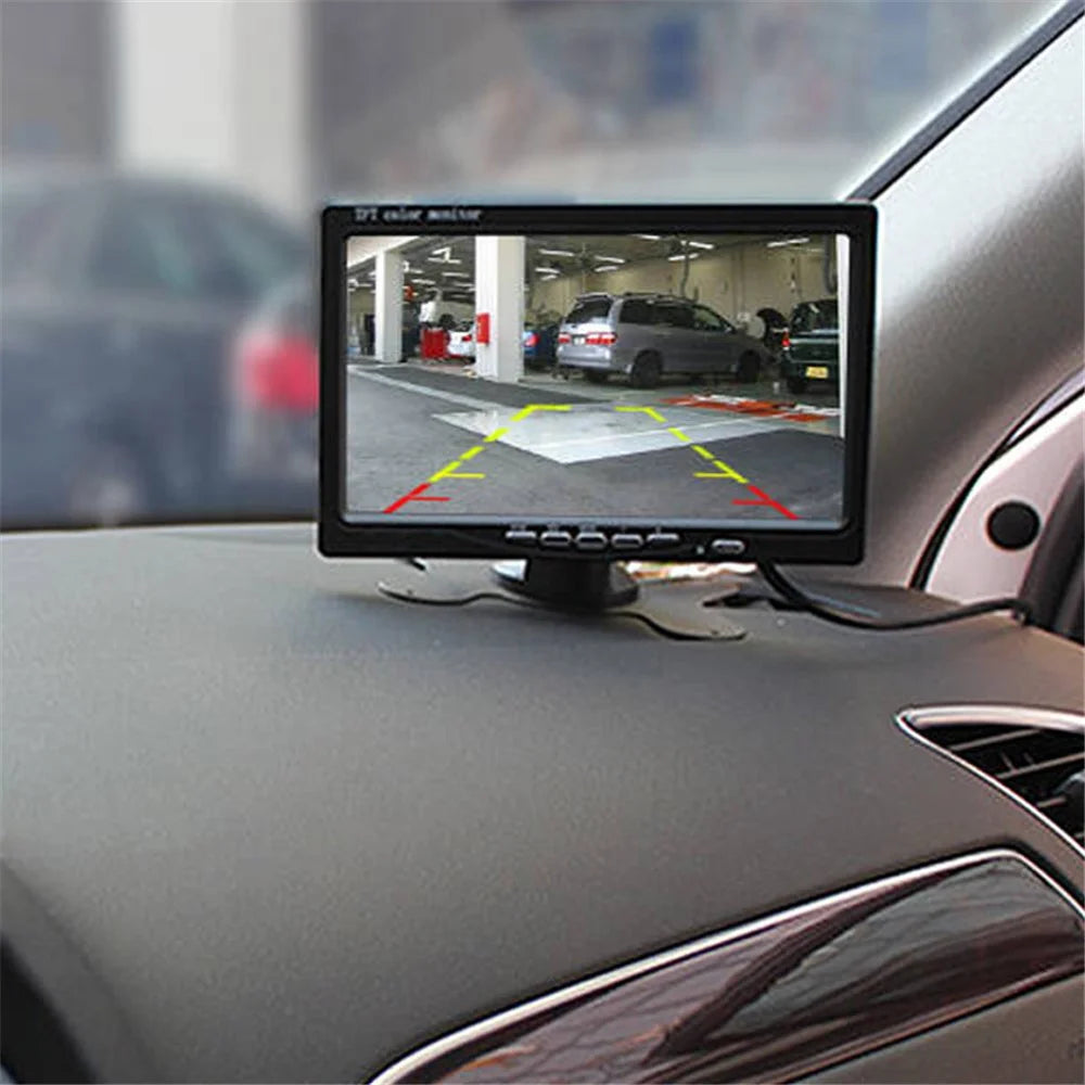 7-Inch Car Rearview Monitor Rear View Camera Parking and Reverse Backup Camera, Dual Aerial Input with Trigger - 2