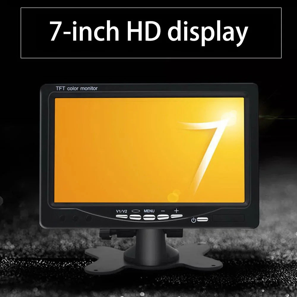 7-Inch Car Rearview Monitor Rear View Camera Parking and Reverse Backup Camera, Dual Aerial Input with Trigger - 5