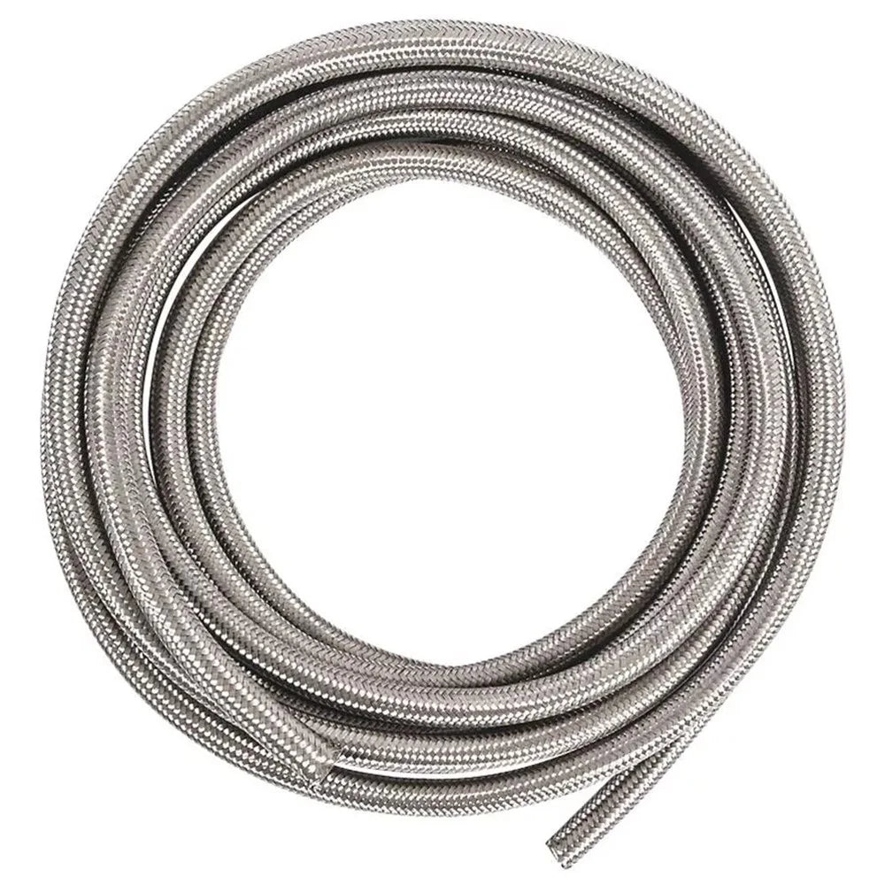 50cm Motorcycle Radiator Fuel Pipe Sheath 304 Stainless Steel Braided Hose - 1