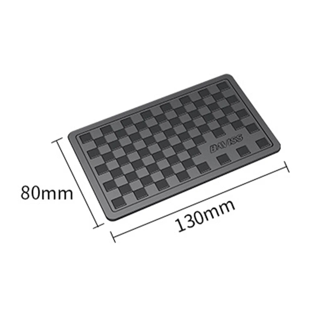BAVISS B-006 13*8cm Traceless Sticky Pad Non-slip PU Car Dashboard Mat for Phone Keychain, Size S - Black - 7