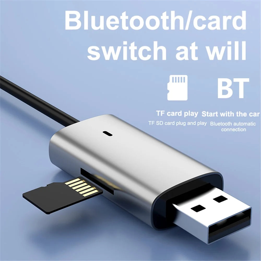 M01 Car Bluetooth-compatible Receiver Hands-Free Call Spring Cord 3.5mm AUX Stereo Car Audio Wireless Adapter - 3