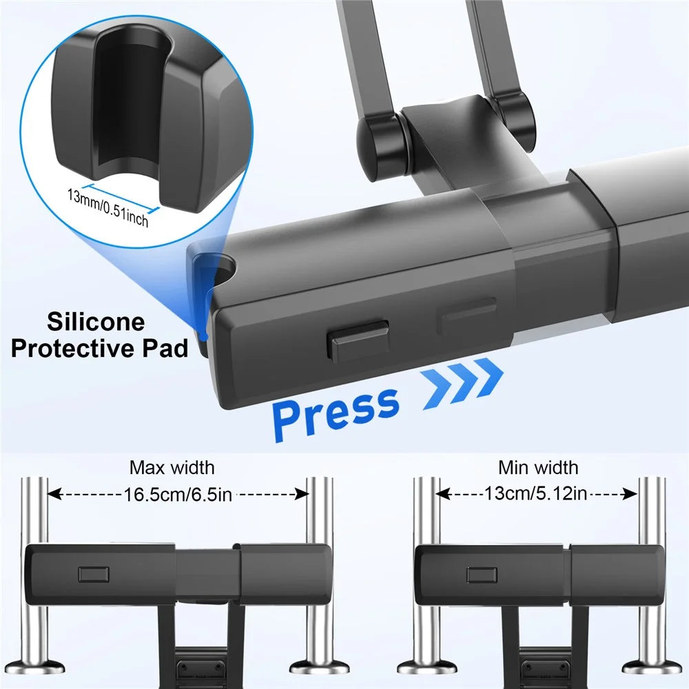 XWJ-148E Universal Car Headrest Phone Holder Vehicle Back Seat Magnetic Adsorption Phone Bracket - 5