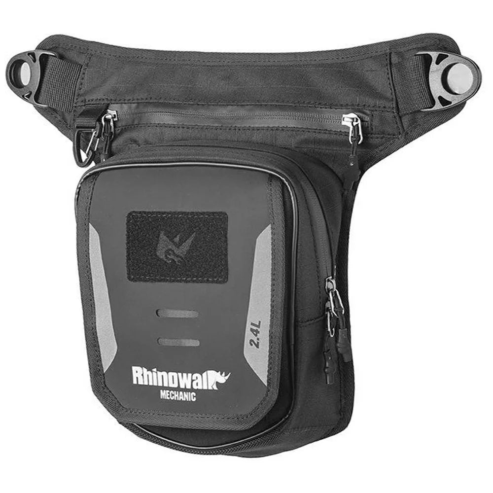 RHINOWALK 2.4L Magnetic Motorcycle Tank Bag Polyester Multipurpose Crossbody Waist Pack Leg Bag - 1