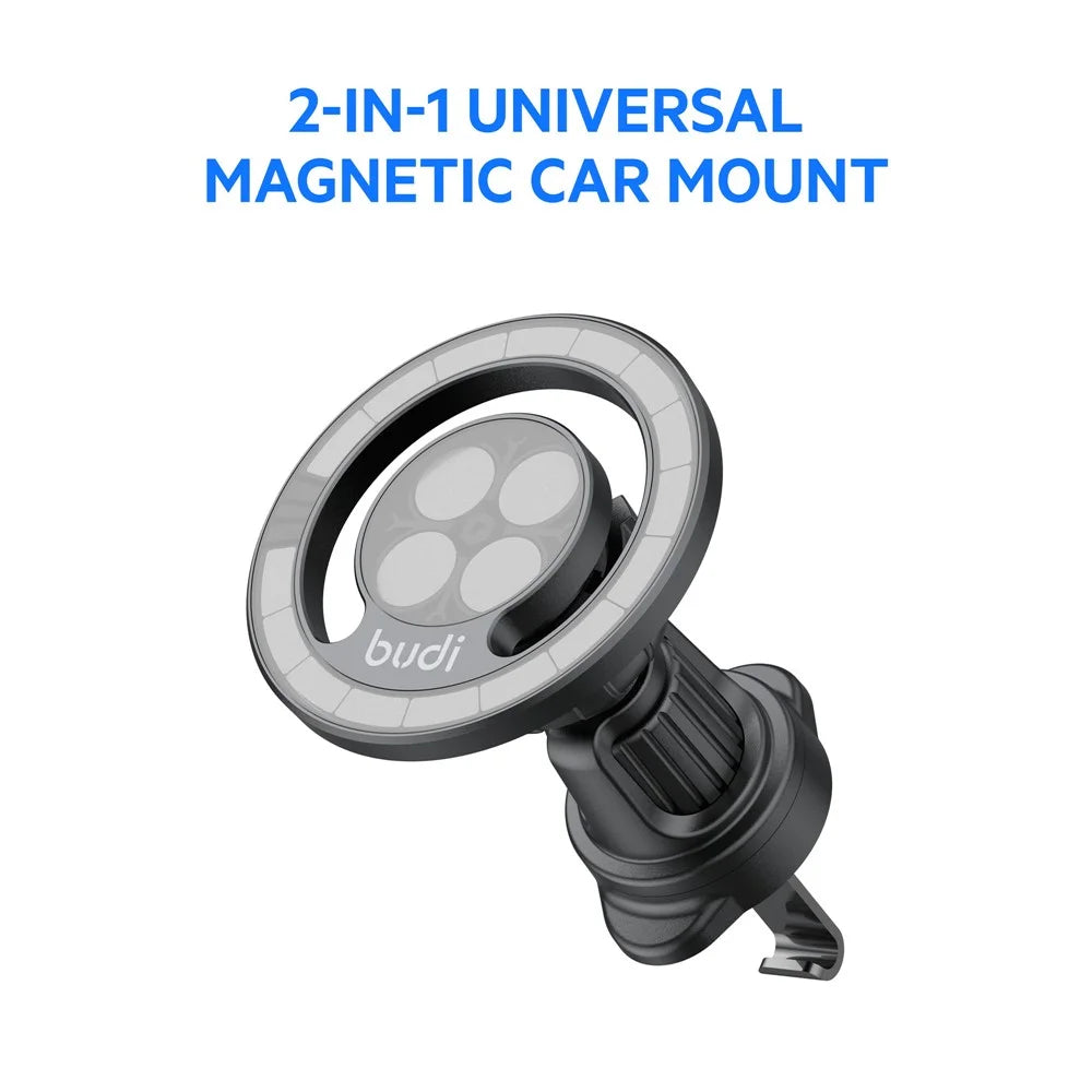 BUDI CM588B Car Air Vent Magnetic Phone Mount 360 Degree Rotation Cellphone Bracket - 4