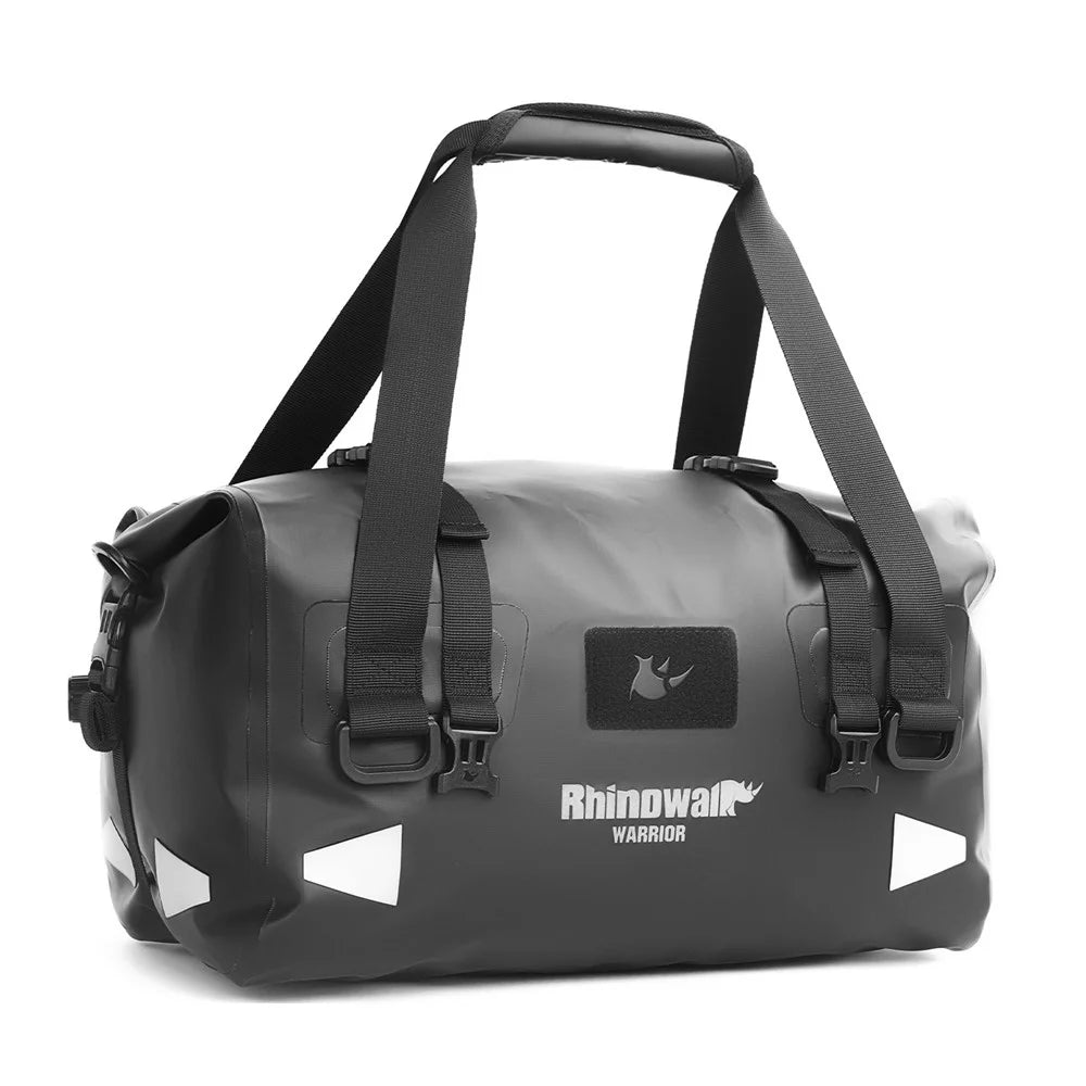 RHINOWALK MYS2401 20L Waterproof Motorcycle Tail Bag Reflective Roll Top Motorbike Luggage Bag - 1