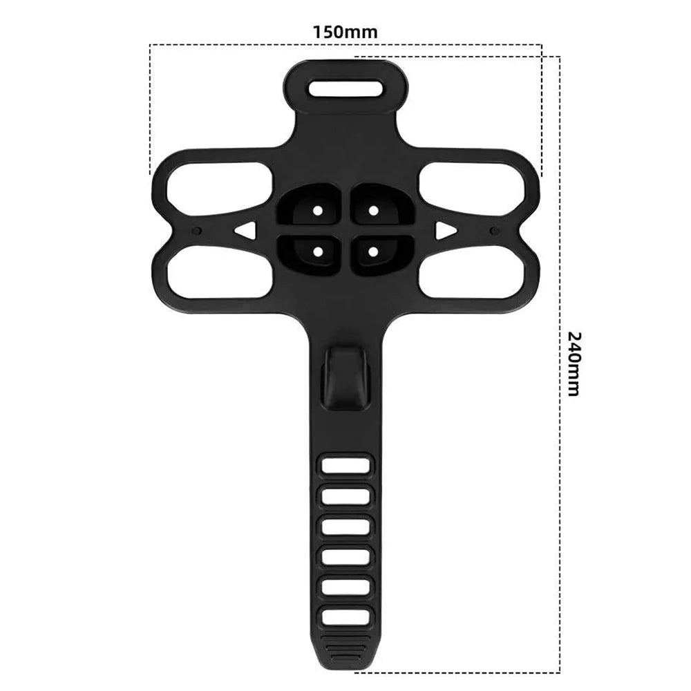 ENLEE Bicycle Handlebar Phone Mount Holder Anti Slip Silicone Strap Shock Absorbing Cellphone Stand - Black - 7