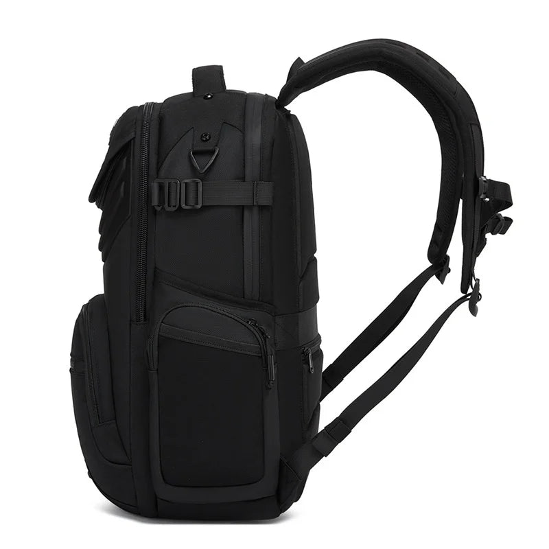 OZUKO 9920 Waterproof Backpack 23L Large Capacity Laptop Shoulder Bag Multi-Functional Travel Backpack for Business Men - Black - 3