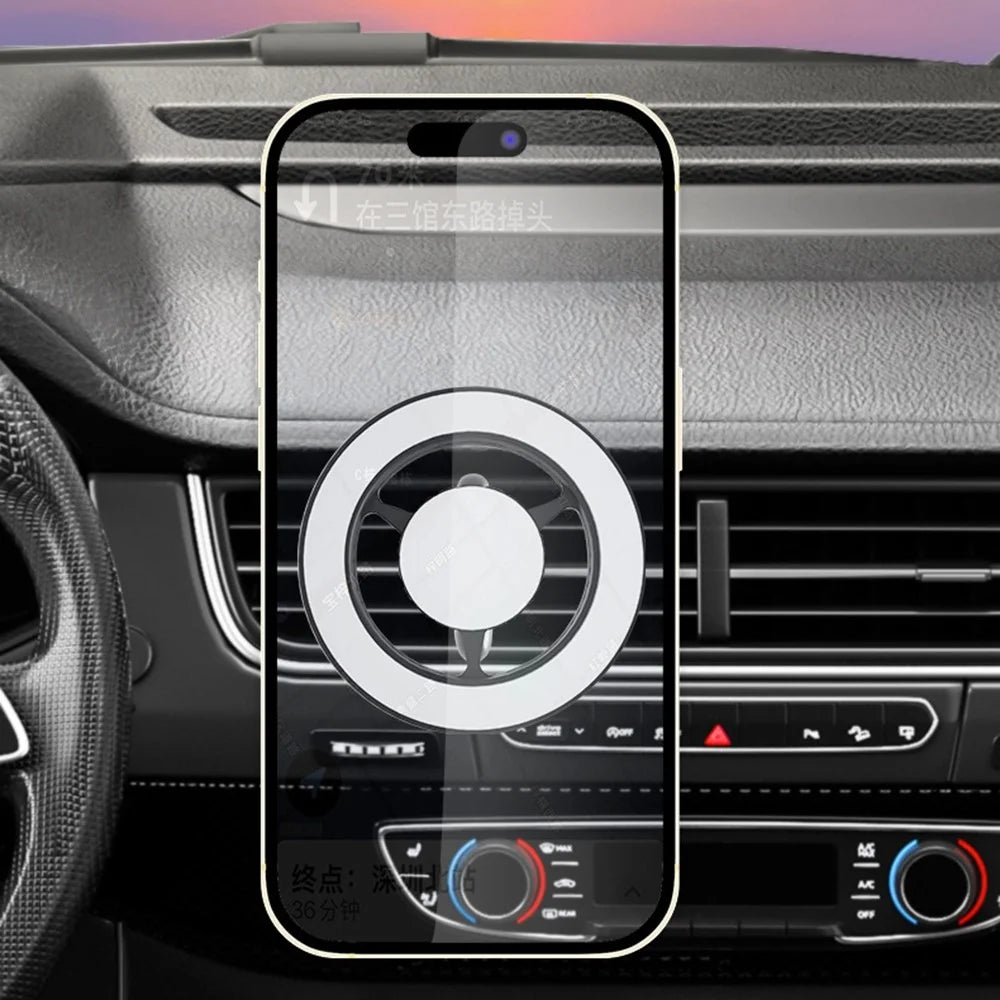 KLZ-KB100 Car Magnetic Phone Mount for iPhone 12-14 Series Air Vent Phone Holder Support 360-Degree Rotating - Black - 3