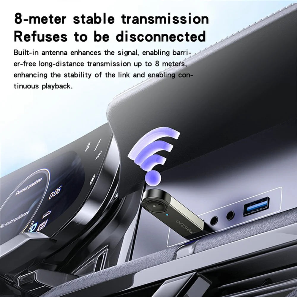 YESIDO YAU81 USB Bluetooth-compatible Adapter Wireless Audio Receiver Car Bluetooth-compatible Music Receiver - 3