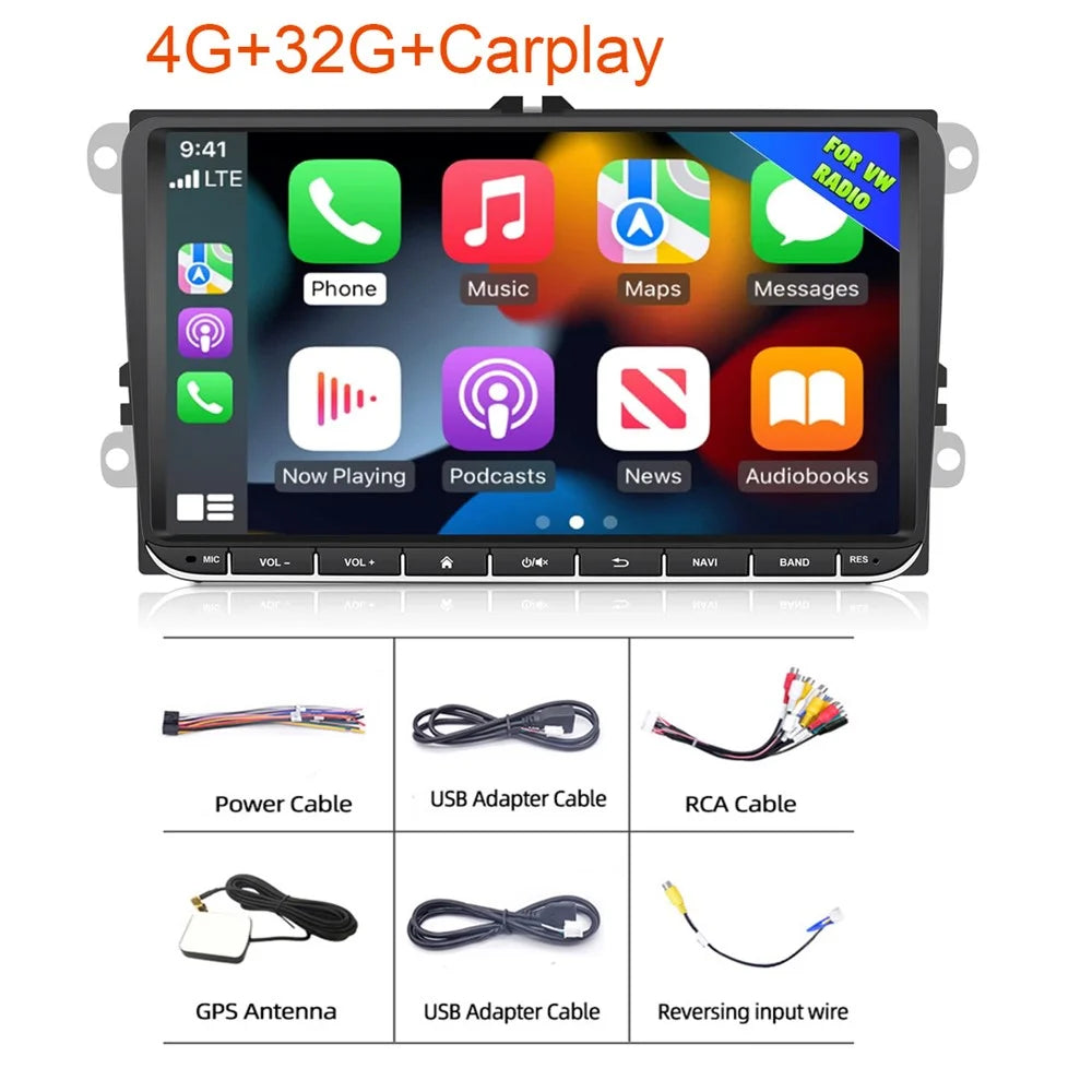 RH-753H For Golf MK5  /  Polo  /  Passat  /  Jetta 4G+32G 9-inch HD Multimedia Player Car FM Radio Android 13 Carplay Music Video Player - 2